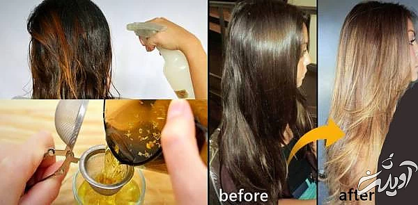 روش خانگی هایلایت مو هایلایت مو با بابونه